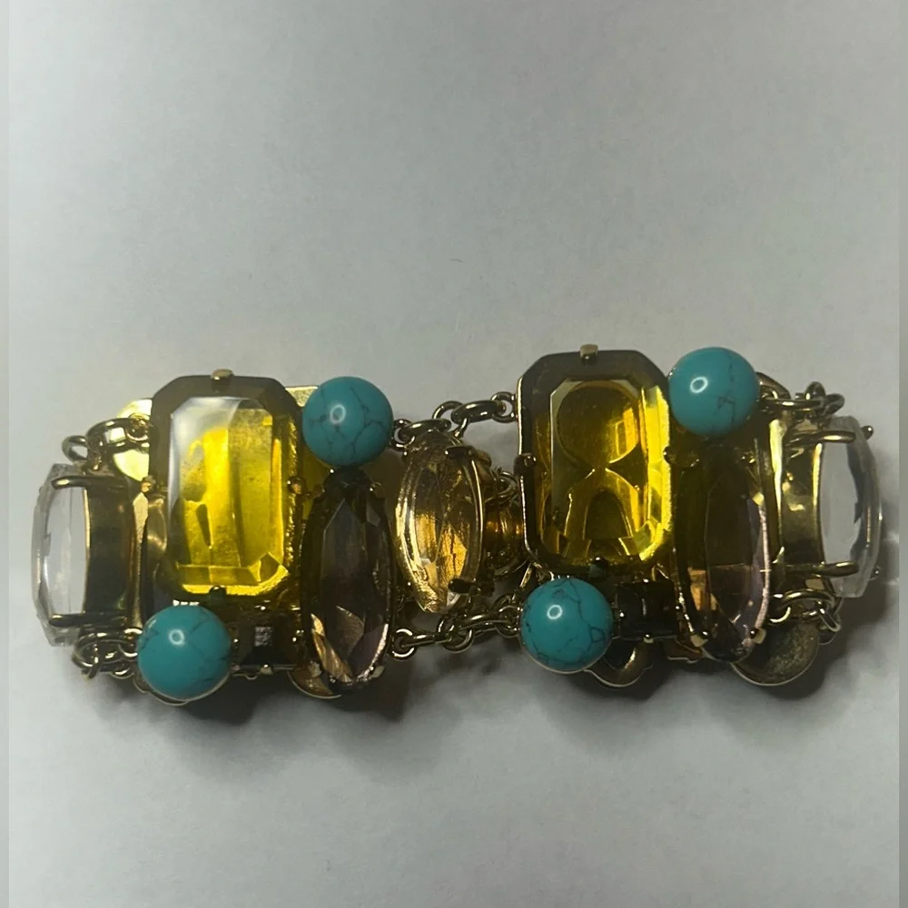 Kate Spade NY  Elegant Multi-Color Iced Gemstone Colorful Bracelet Designer - Picture 3 of 8